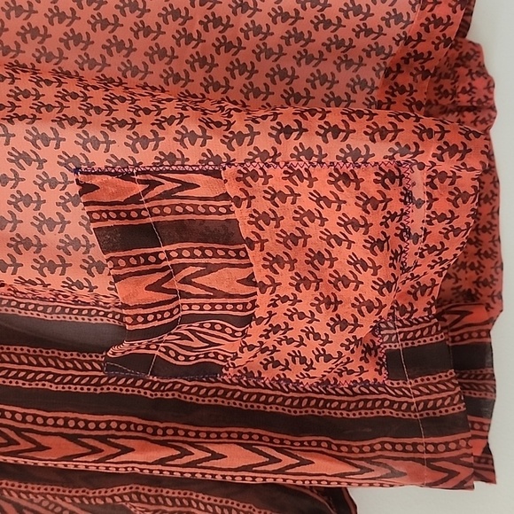 Free People Bohemian Lagenlook Oversized Sheer Tunic Top Embellished Blouse - Picture 7 of 11